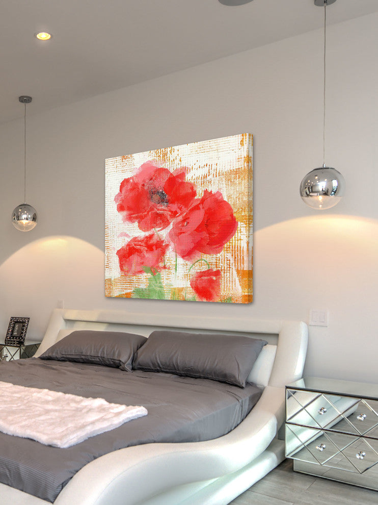 "Abstract Poppies II" Painting Print on Canvas by Irena Orlov