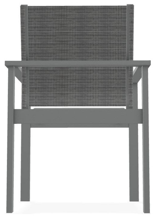 Tribeca Sling Outdoor Stackable Armchair, Destiny Steel/Graphite