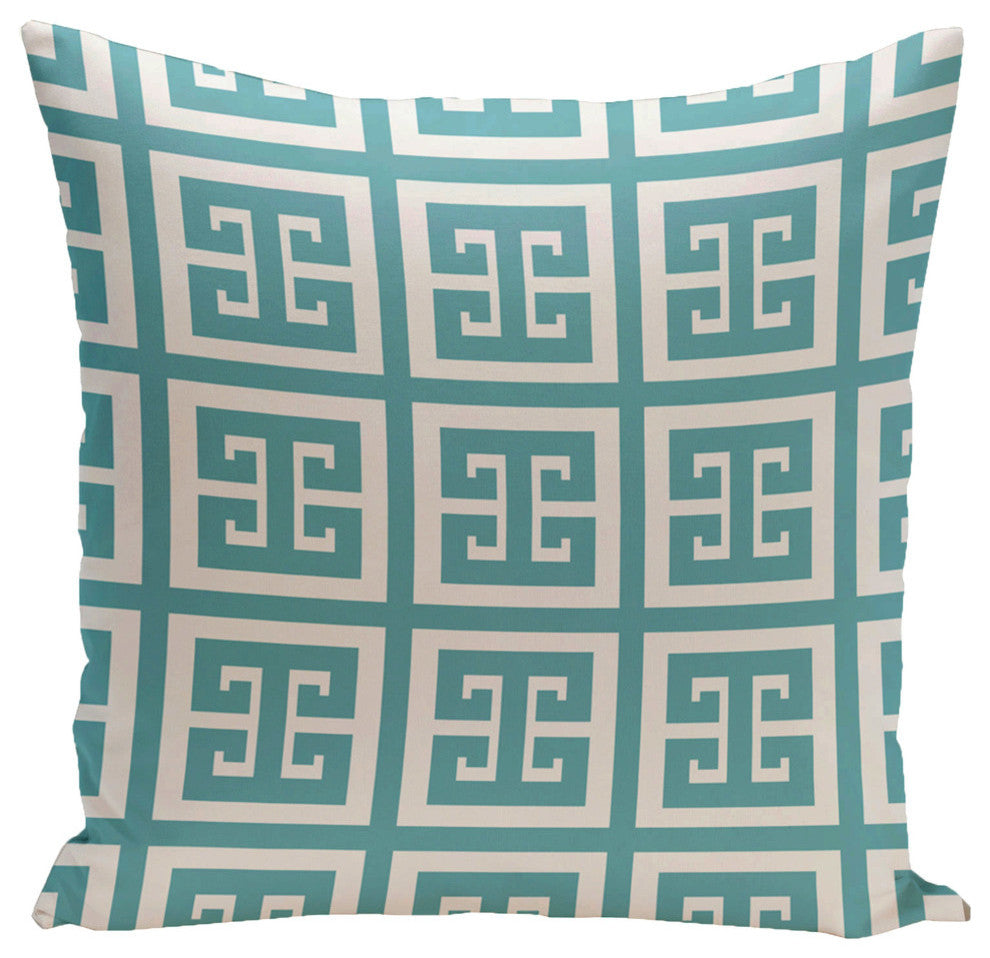 Geometric Decorative Outdoor Pillow, Bahama, 20"x20"