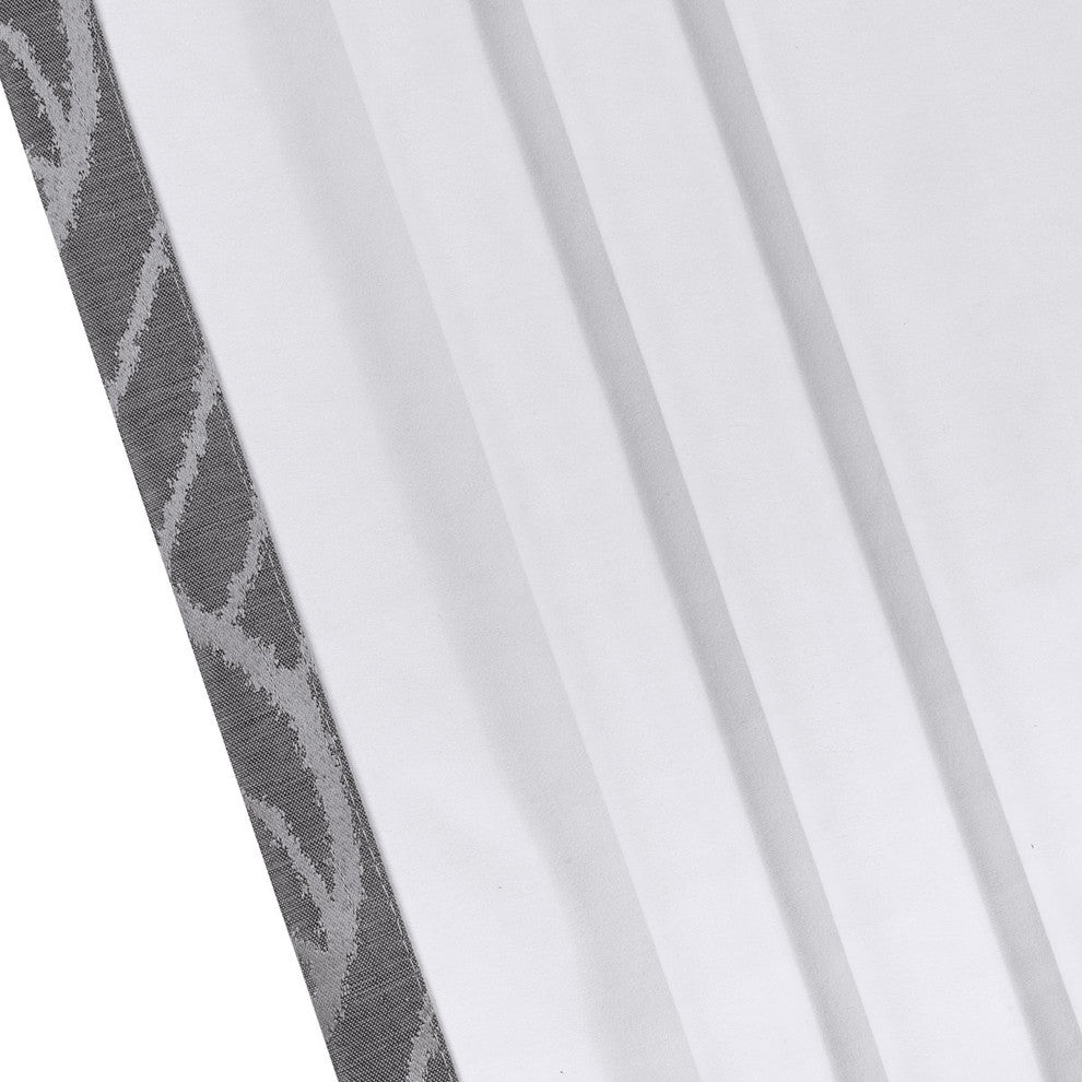 Hilton Blackout Thermal Insulated Curtains, Set of 2, Gray, 108"x63"