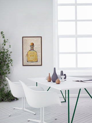 "Golden Tequila" Framed Painting Print, 16"x24"
