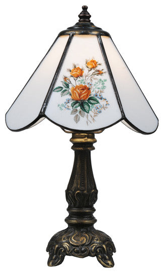 11.5H Rose Bouquet Mini Lamp