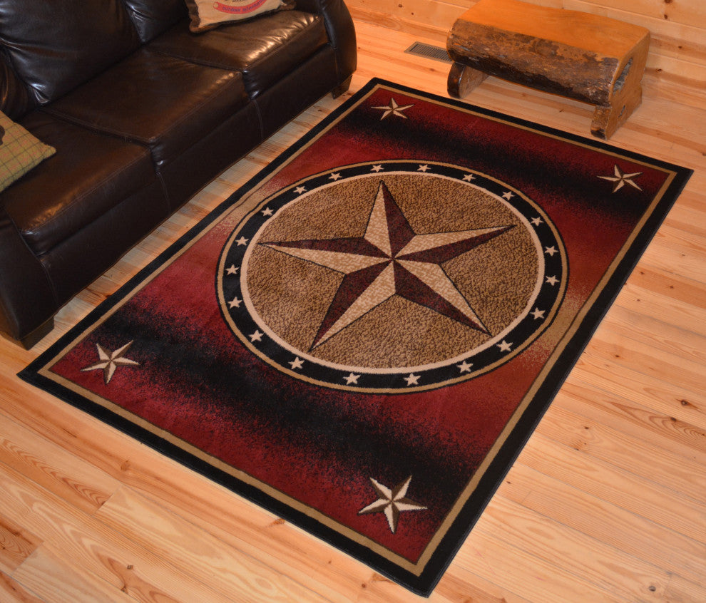 American Destination Amarillo Texas Star Area Rug, 7'10"x9'10"