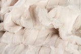Faux Fur Throw 50"x60", Linear Tan