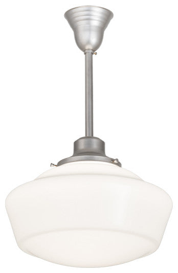 Meyda Lighting 193224 16"W Revival Schoolhouse With Traditional Globe Pendant