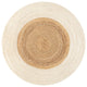 Oceana Two-Tone Boho Jute Circle Round Area Rug, 4' Round