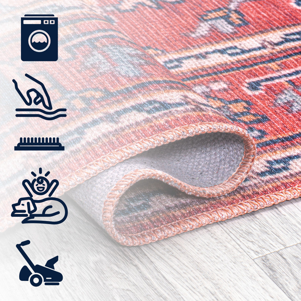 Cirali Ornate Large Medallion Machine-Washable Area Rug