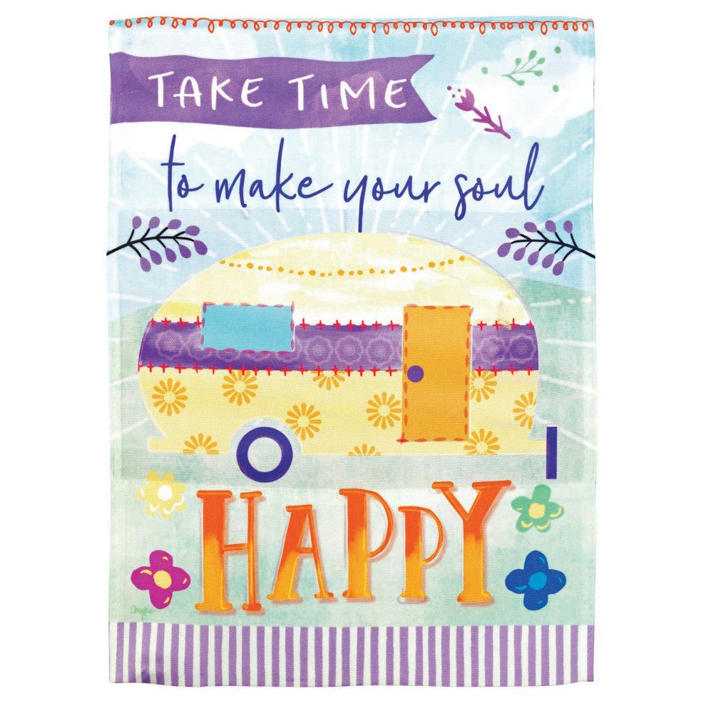 Flag Camper Take Time Polyester 13x18