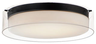 Maxim 12284CLSW Duo 16"W LED Flush Mount Drum Ceiling Fixture - Black
