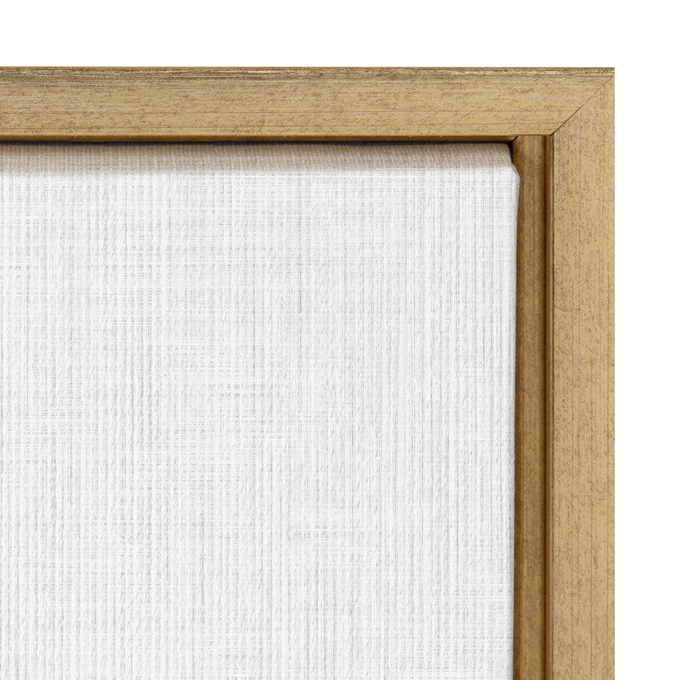 Sylvie Alpaca Portrait Framed Canvas By Simon Te Tai, Gold, 18x24