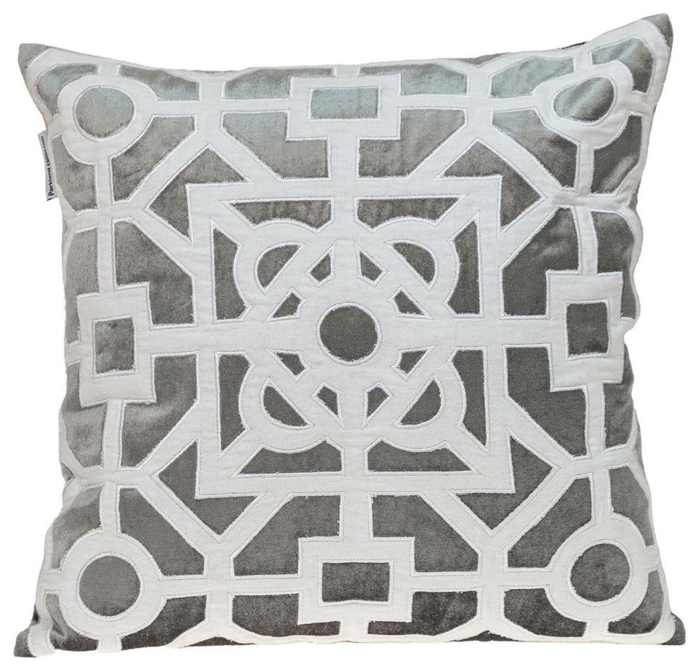 Parkland Collection Hazel Gray Throw Pillow