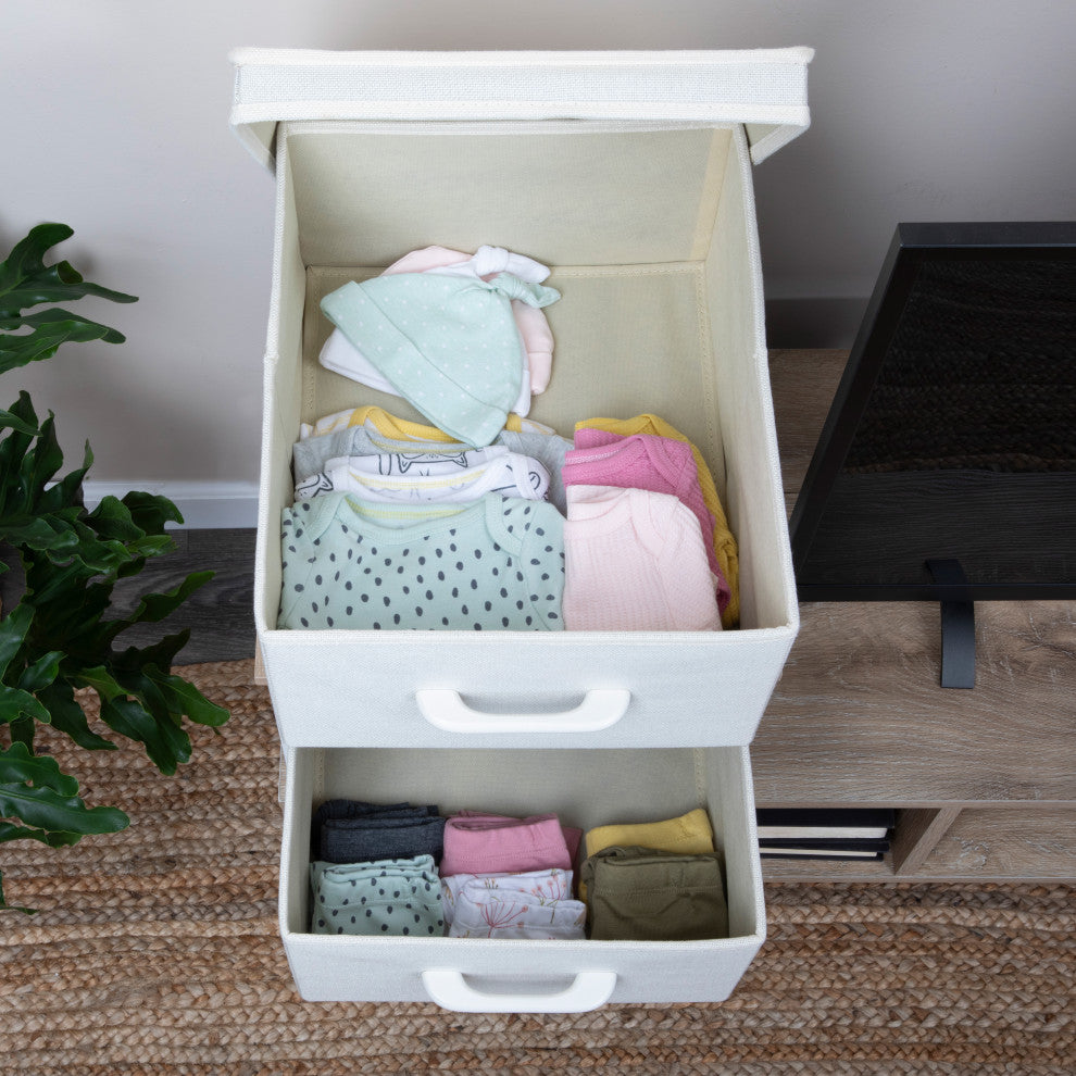 Stacking Storage Boxes With Laminate Top