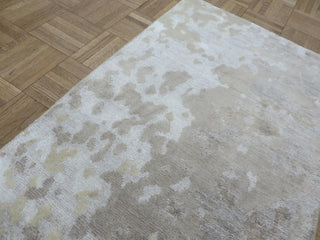 2x3 Handmade Beige Brown Modern Abstract Oriental Rug
