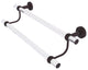 Pacific Beach 36" Double Towel Bar with Twisted Accents, Antique Bronze