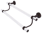 Pacific Beach 36" Double Towel Bar with Twisted Accents, Antique Bronze
