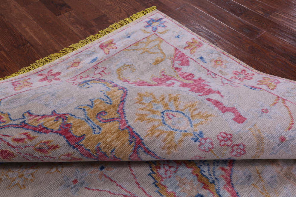 8' Square Turkish Oushak Hand Knotted Wool Rug - Q16060