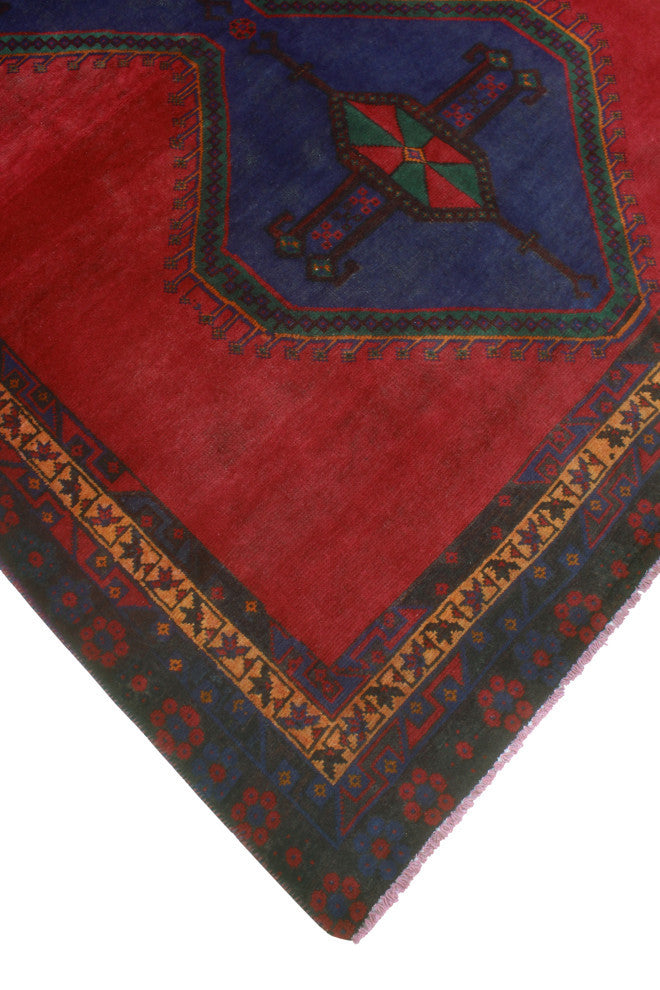 Fine Vintage Distressed Evalina Red/Blue Runner, 5'3 x 11'6