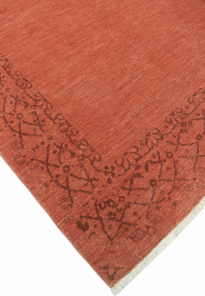 Overdyed Zulfia Rust/Rust Rug, 4'11"x7'2"