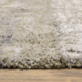 Ashton Impressed Shag Grey/Ivory Area Rug, 2.3X7.6