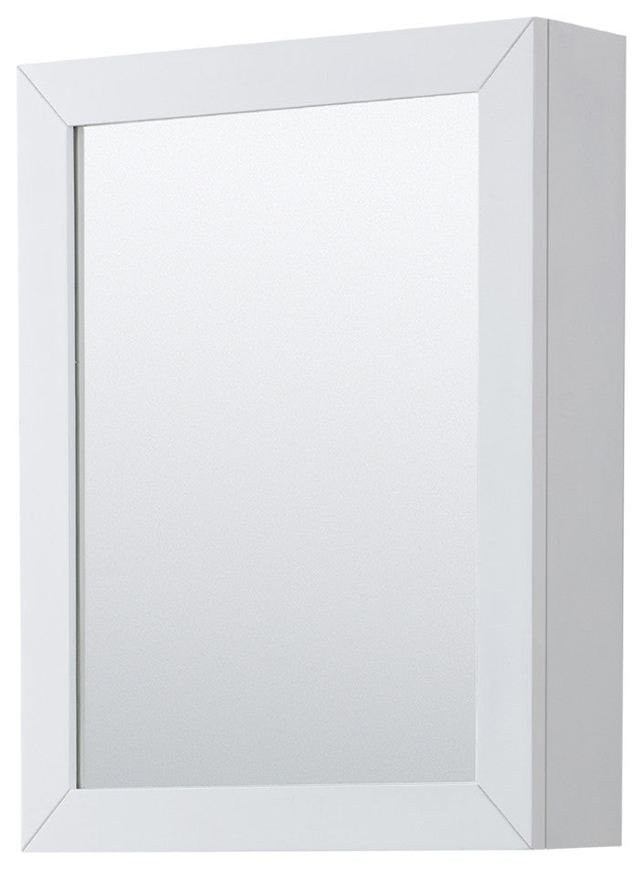 48" Single Bathroom Vanity, White, No Countertop, Medicine Cabinet, Gold Trim