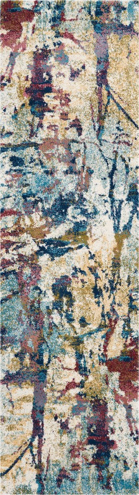 Nourison Fusion Cream/Multicolor Area Rug, 2'2"x7'6"