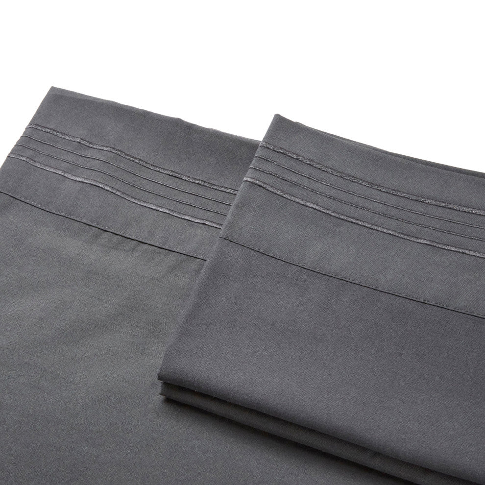 Linum Home Textiles 1800 TC Brushed Microfiber Sheet Set with 4 Line Embroidery