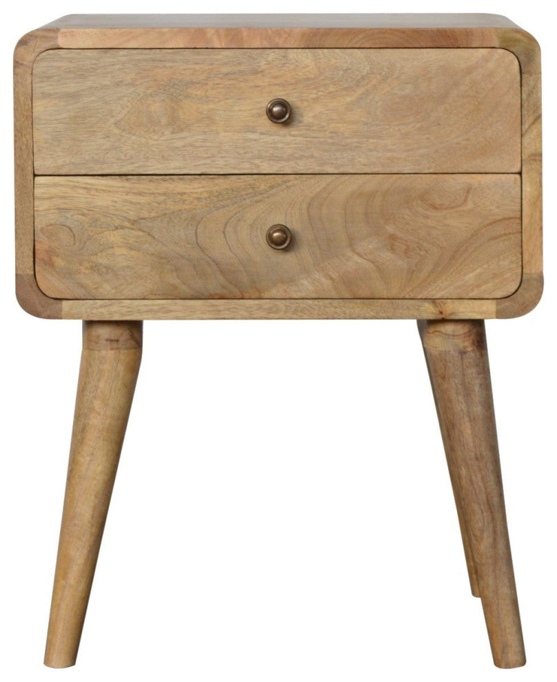 Curved Oak-ish Nightstand