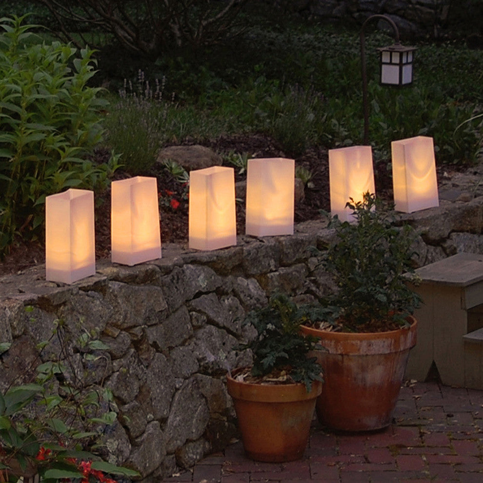Electric LED Luminaria Kit With 6 Lanterns, Tan