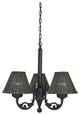 17-750 Versailles Chandelier 17750 With Black Body And Walnut Wicker Shades