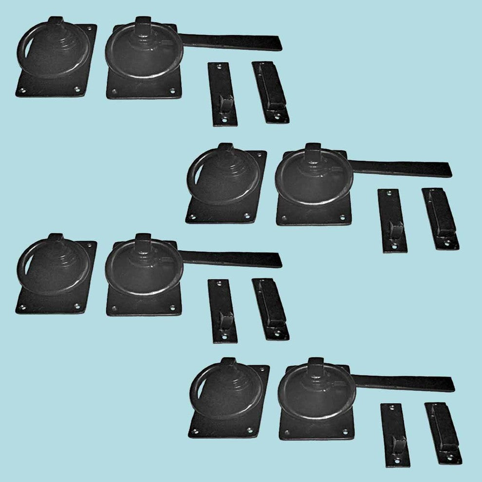 Black Iron Gate Latch Lock Colonial Style Gate Lock |