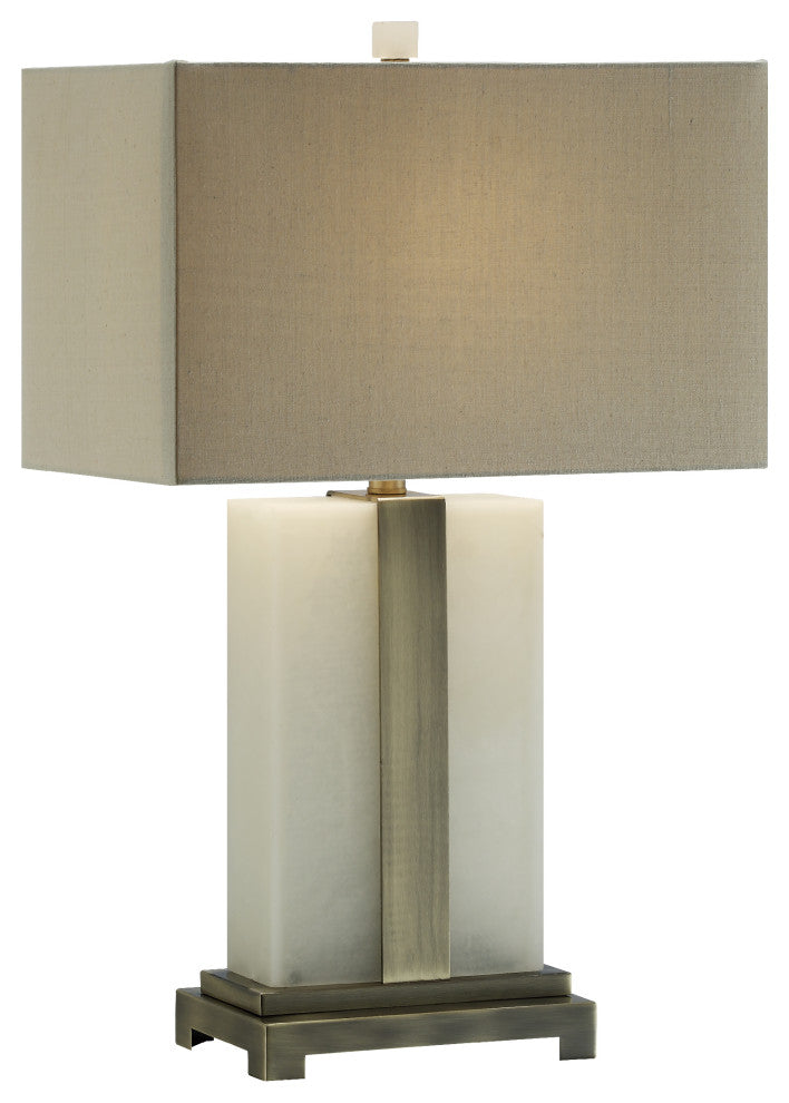 Steart Table Lamp, Alabaster and Brass