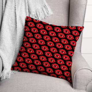 Vampire Lips 16x16 Throw Pillow