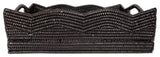 Artifacts Rattan™ Scallop Collection Rectangular Storage Basket, Tudor Black