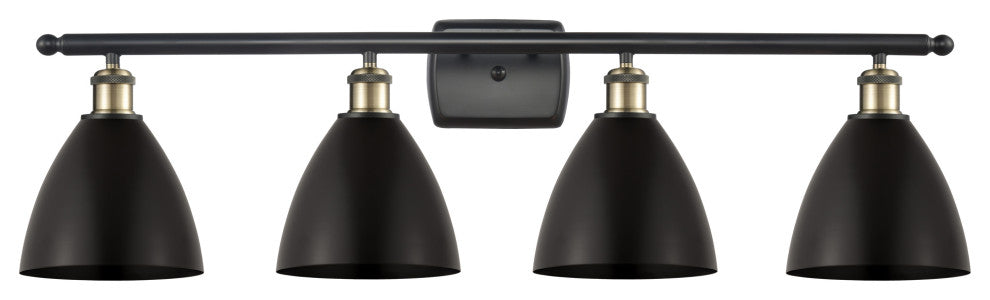 Ballston Dome Bath Vanity Light, Black Antique Brass, Matte Black