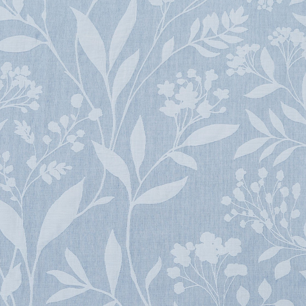 Croscill Home Winslow Botanical Textured Cotton Shower Curtain, Blue