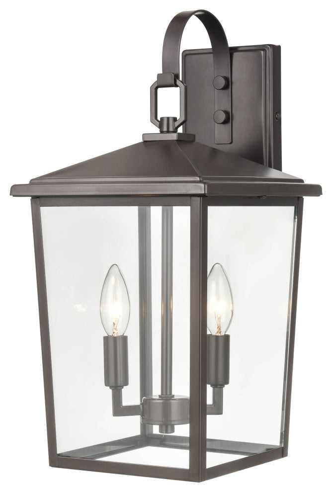 Fetterton Collection 9" 2-Light Outdoor Wall Sconce, Powder Coat Bronze