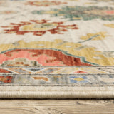 Leoness Vintage Traditional Ivory/ Multi Area Rug, 2' x 6'