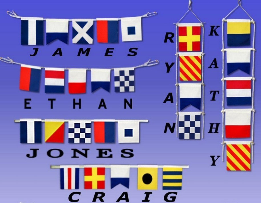 Letter H Cloth Nautical Alphabet Flag Decoration, 20''