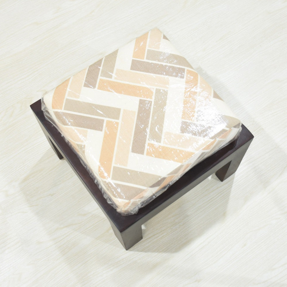 Handmade Mango Wood Light Walnut Color Rectangular Shaped, 14 X14 X9