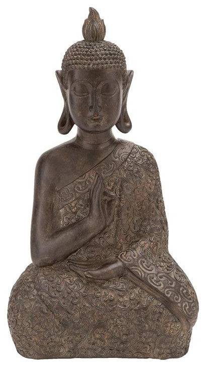Brown Bohemian Buddha Sculpture