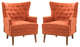Armchair Set of 2, Orange