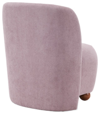 GDF Studio Modern Armless Accent Chair, Polyester, Pine Wood Leg, Purple