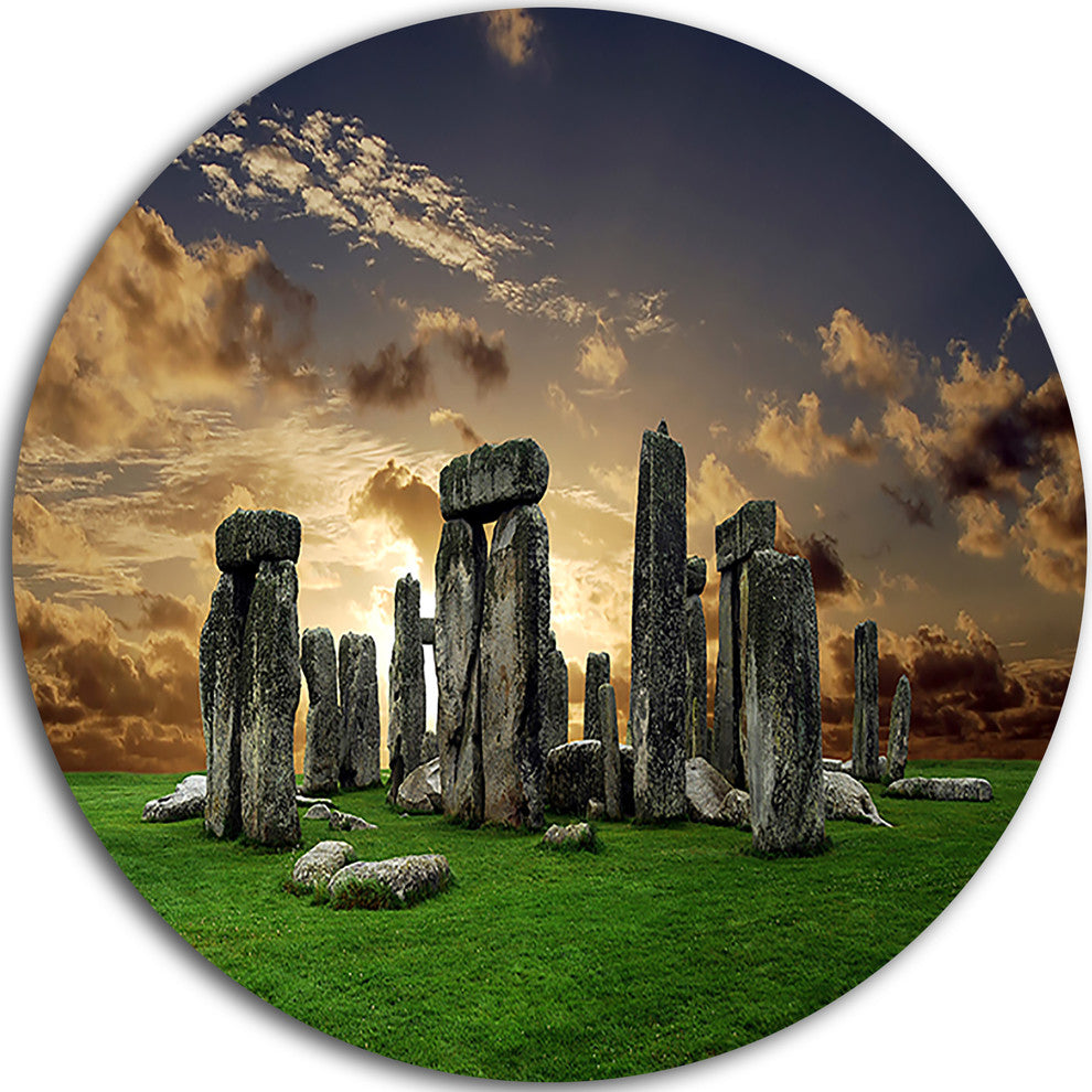 Stonehenge, Landscape Photography Round Wall Art, 36"