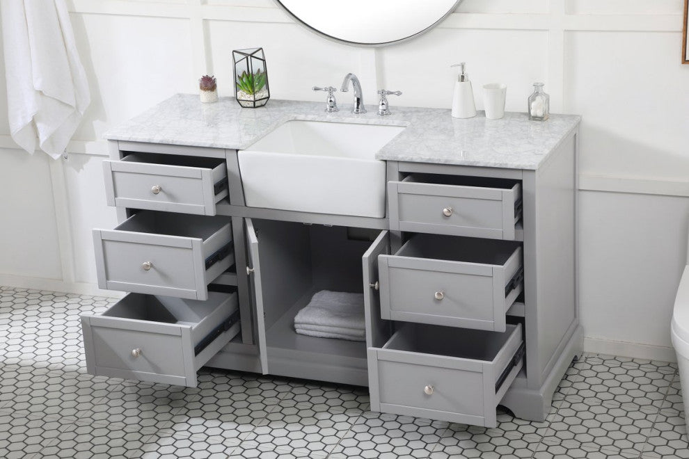 Home Living 22" Farmhouse Grey-Light Bathroom Vanity