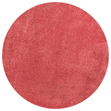 Haze Solid Low-Pile Red 5' Round Area Rug