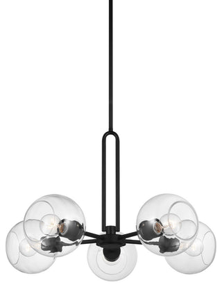 Codyn Five Light Medium Chandelier, Midnight Black