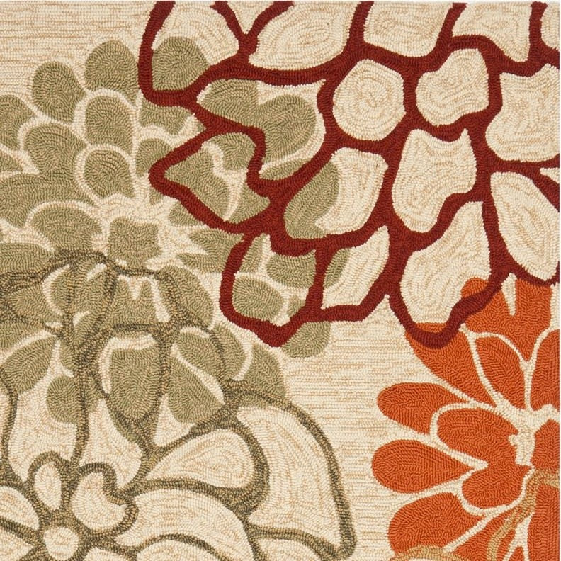 Safavieh Four Seasons Frs222A Floral Outdoor Rug, Beige/Multi, 5'0"x7'0"