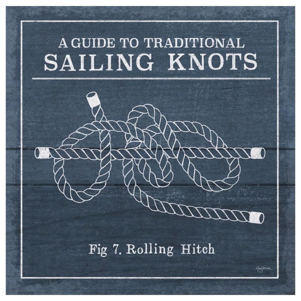 "Vintage Sailing Knots VIII" Digital Paper Print by Mary Urban, 26"x26"