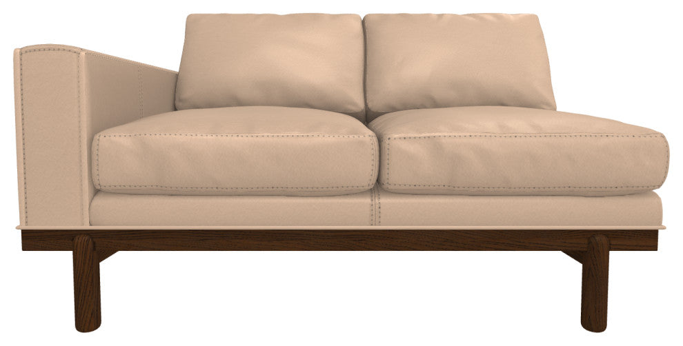 Cantor Left Arm Leather Sofa, Finish: Pumpernickel, Leather: Marcona