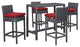 Summon 5 Piece Outdoor Patio Sunbrella  Pub Set